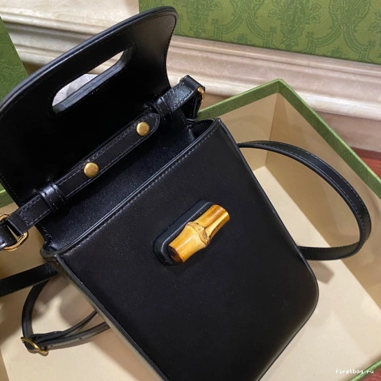 First bag ru Bamboo handbag Gucci mini 0819